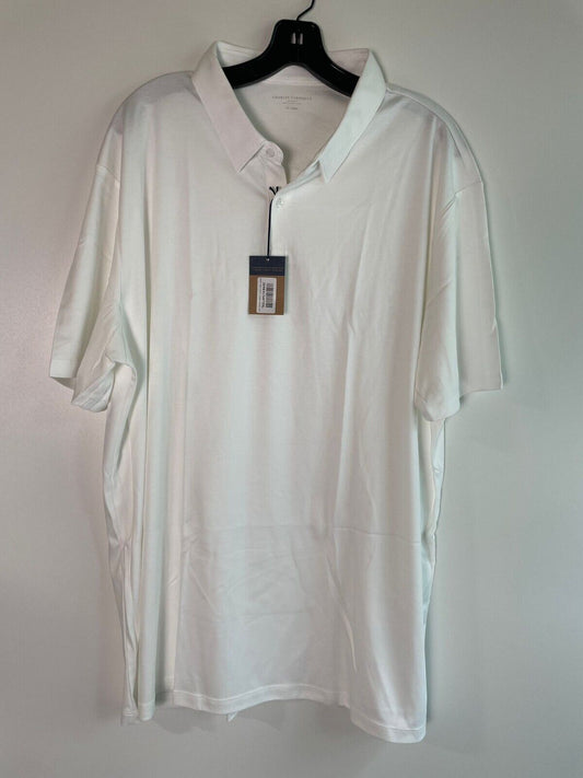 Charles Tyrwhitt Mens XXL Smart Jersey Polo Shirt Golf White Short Sleeve