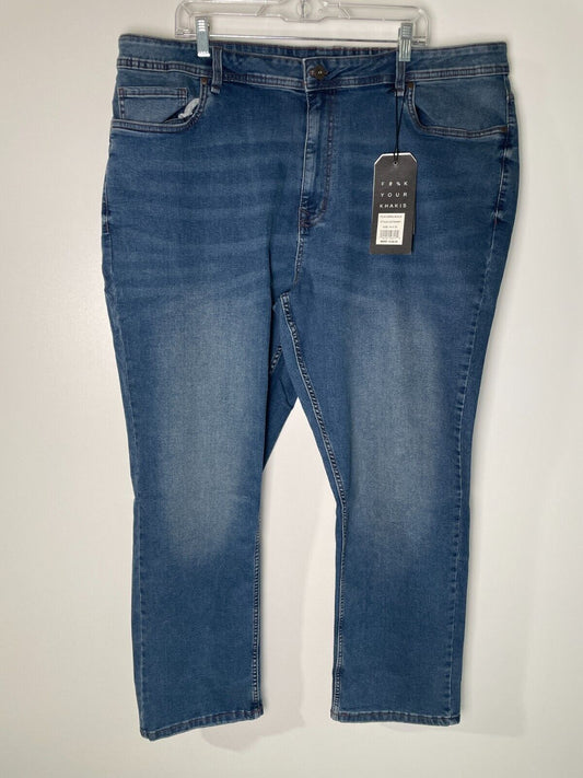 The Perfect Jean Mens 44x30 OG Stretch Athletic Admiral Mid Blue Jeans JUXT3NAMR