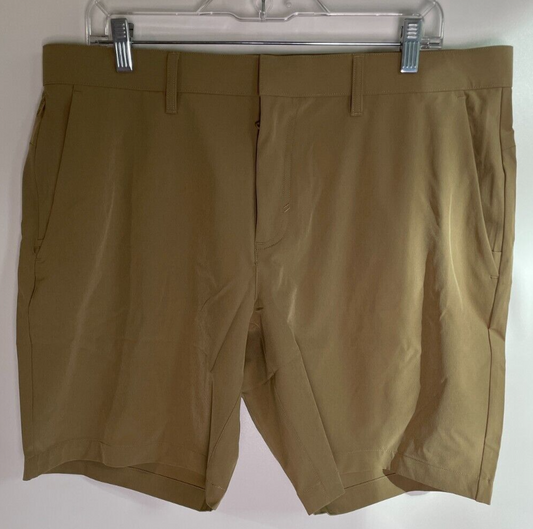 Fabletics Men's 36 The Only TraverseTX Tech Short Dark Twill Khaki SO2354917