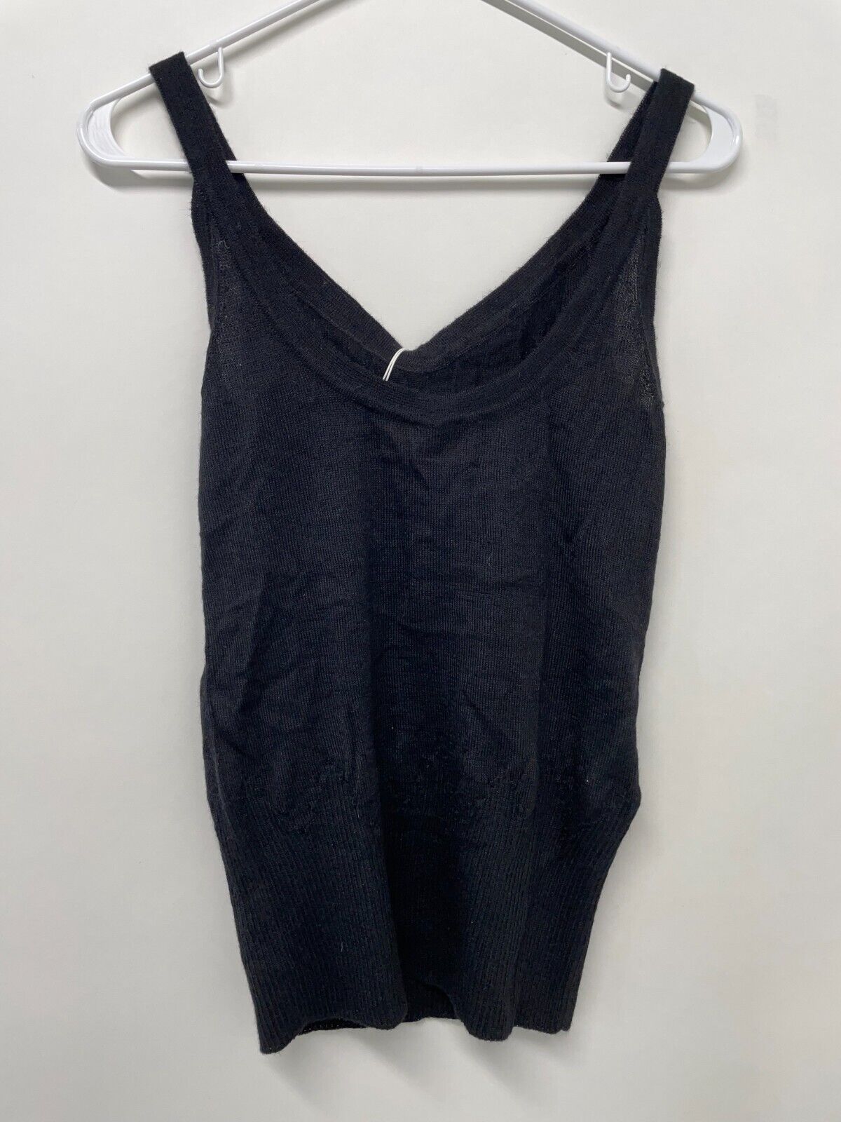 AIAYU Womens S Aires Tank Top Black Knit Llama Wool Slim Fit Flora and Henri NWT