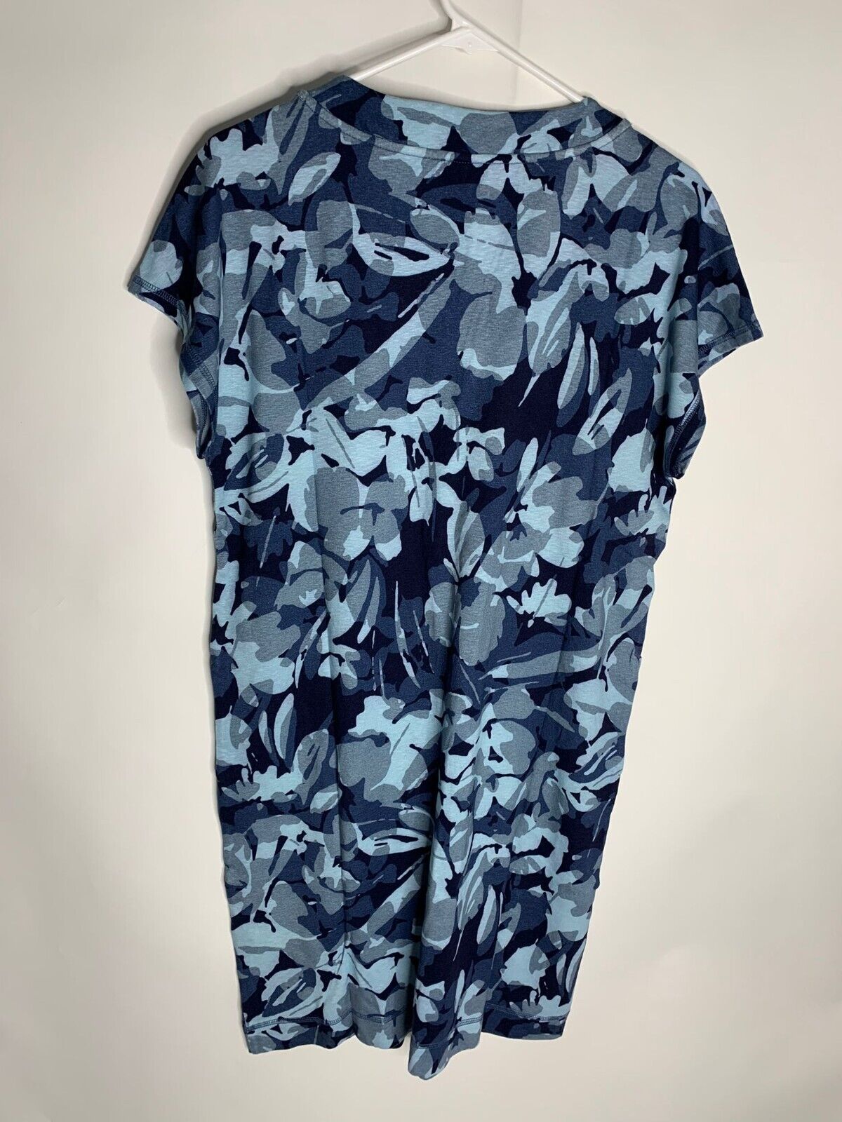 Chicos Womens 1 Shoshoni V Neck Knee Dress Colonial Blue Feminine Camo Floral