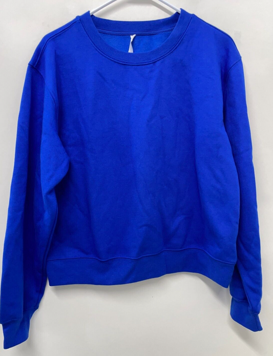 Fabletics Women XL Go-To Classic Crewneck Sweatshirt Classic Blue LS2251348-1534