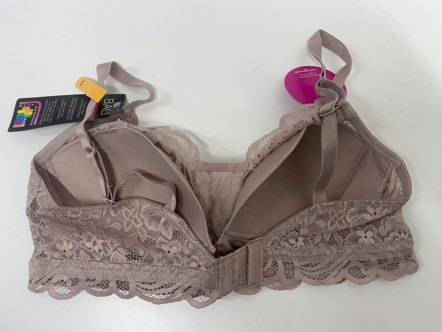 Bali Women's S Lace Desire Wireless Bra Blush ComfortFlex Convertible Straps NWT