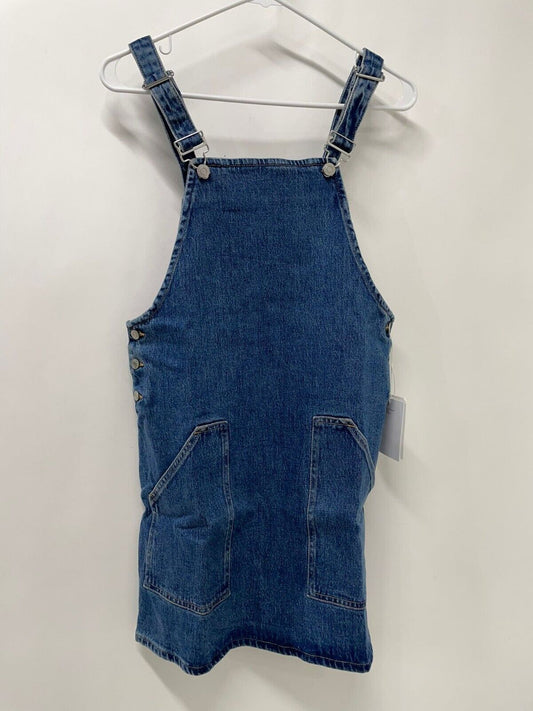 Paris Atelier & Other Stories Womens 2 Denim Jean Overall Mini Dress