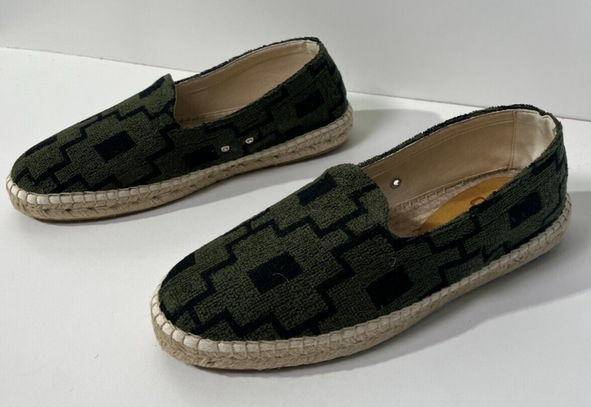 OAS Women's EU43 Machu Terry Cotton Espadrilles Slip On Shoes Green 3020-76