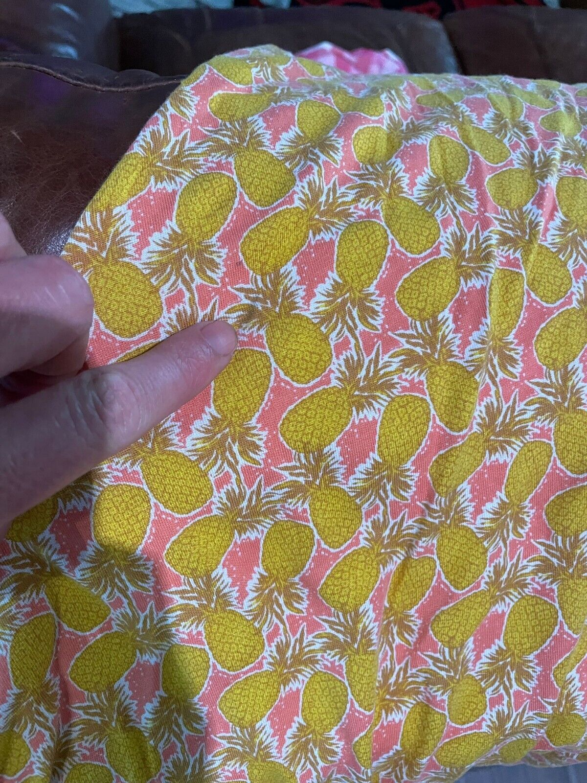 Boden Womens 6 Flippy Jersey Dress Yellow Pineapple Print Button Front D0259