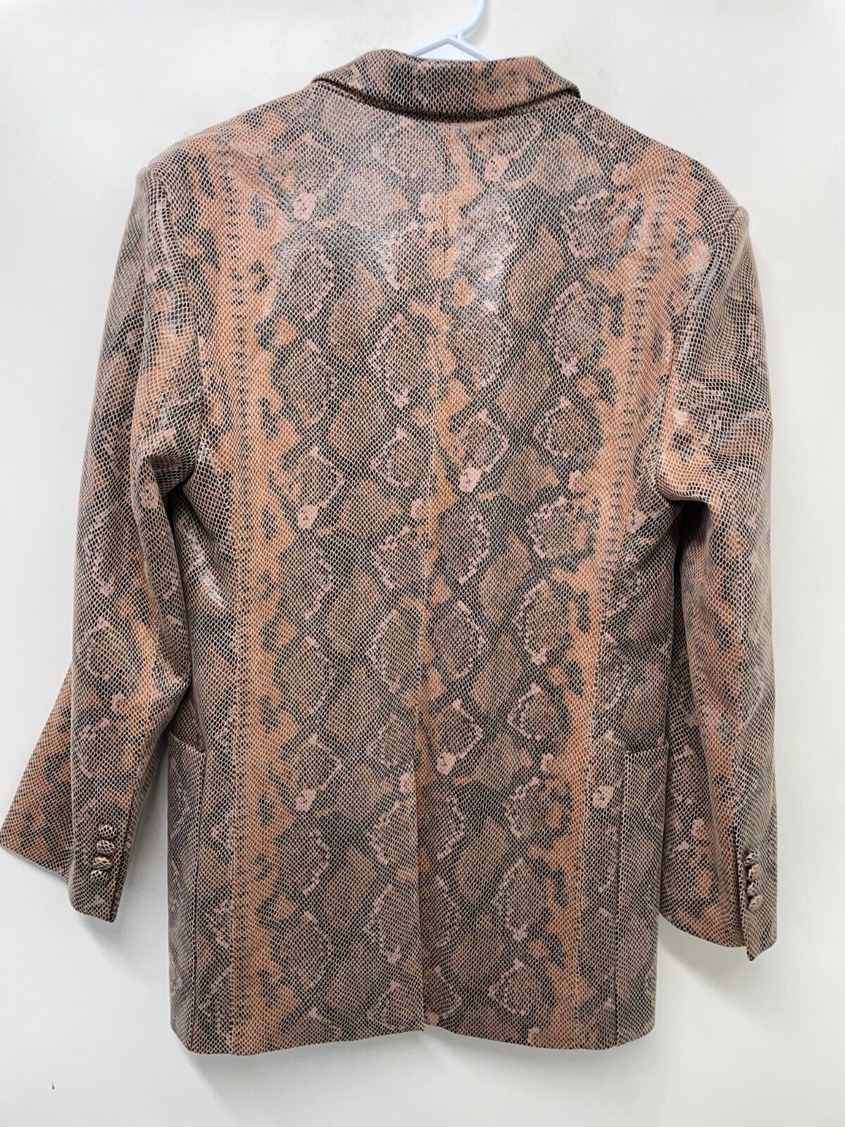 AFRM Womens S Oversized Faux Leather Co-ord Snake Print Blazer Jacket Agnes