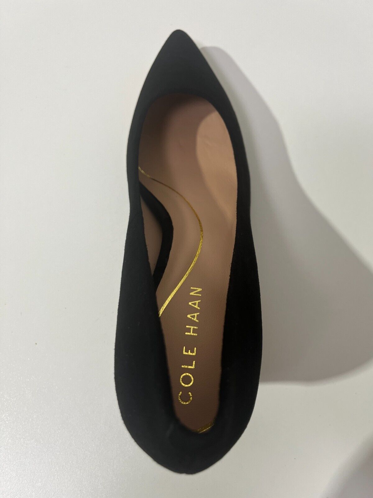 Cole Haan Women's 6 Vandam Pointed Toe High Heel Pumps Black Suede W27159