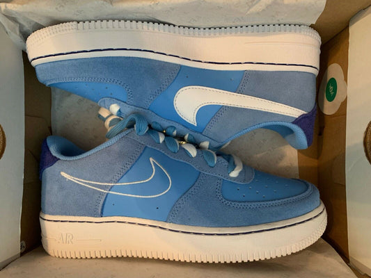 Nike Air Big Boys 6Y Air Force 1 LV8 S50 GS University Carolina Blue Shoes UNC