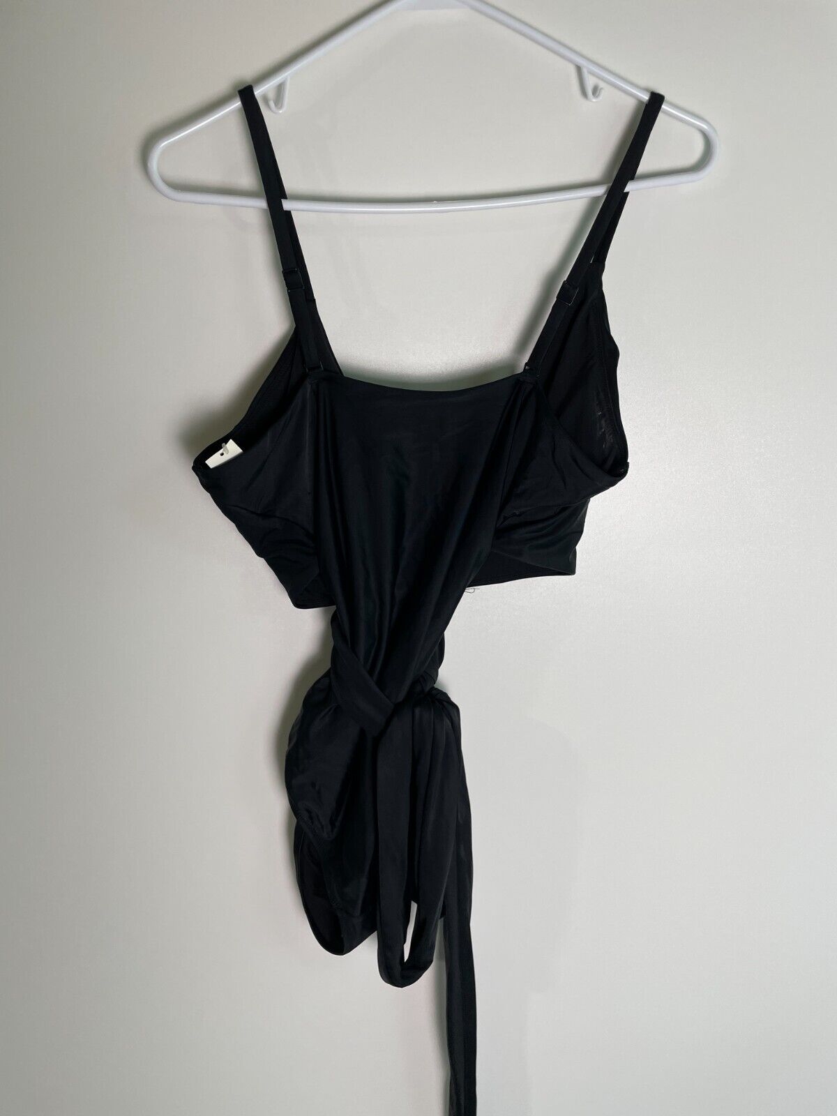 Aerie Women's XL Wrap Full Coverage One Piece Swimsuit True Black 0751-4292