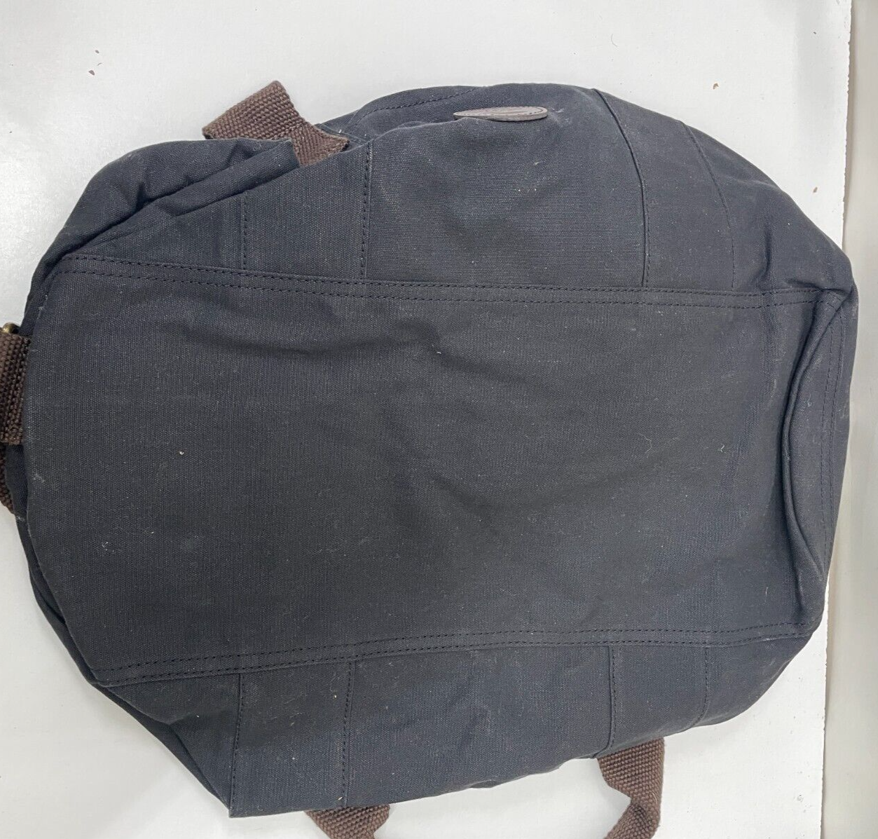 Timberland OS Canvas Duffle Bag Black/Brown Adjustable Strap Crossbody MN504 NWT