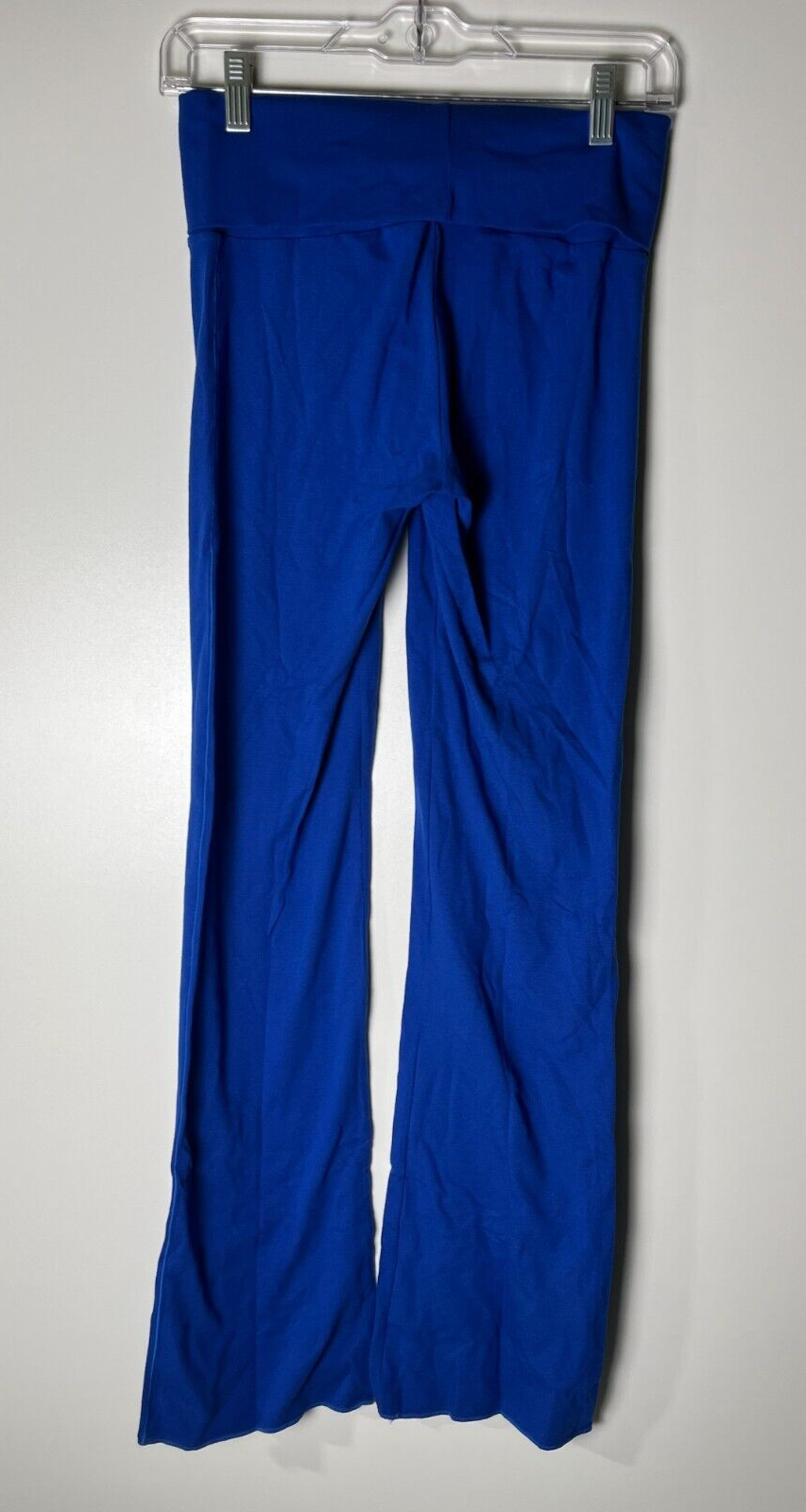 SKIMS Women's S Cotton Jersey Flare-Leg Foldover Pants Cobalt Blue AP-PNT-0715