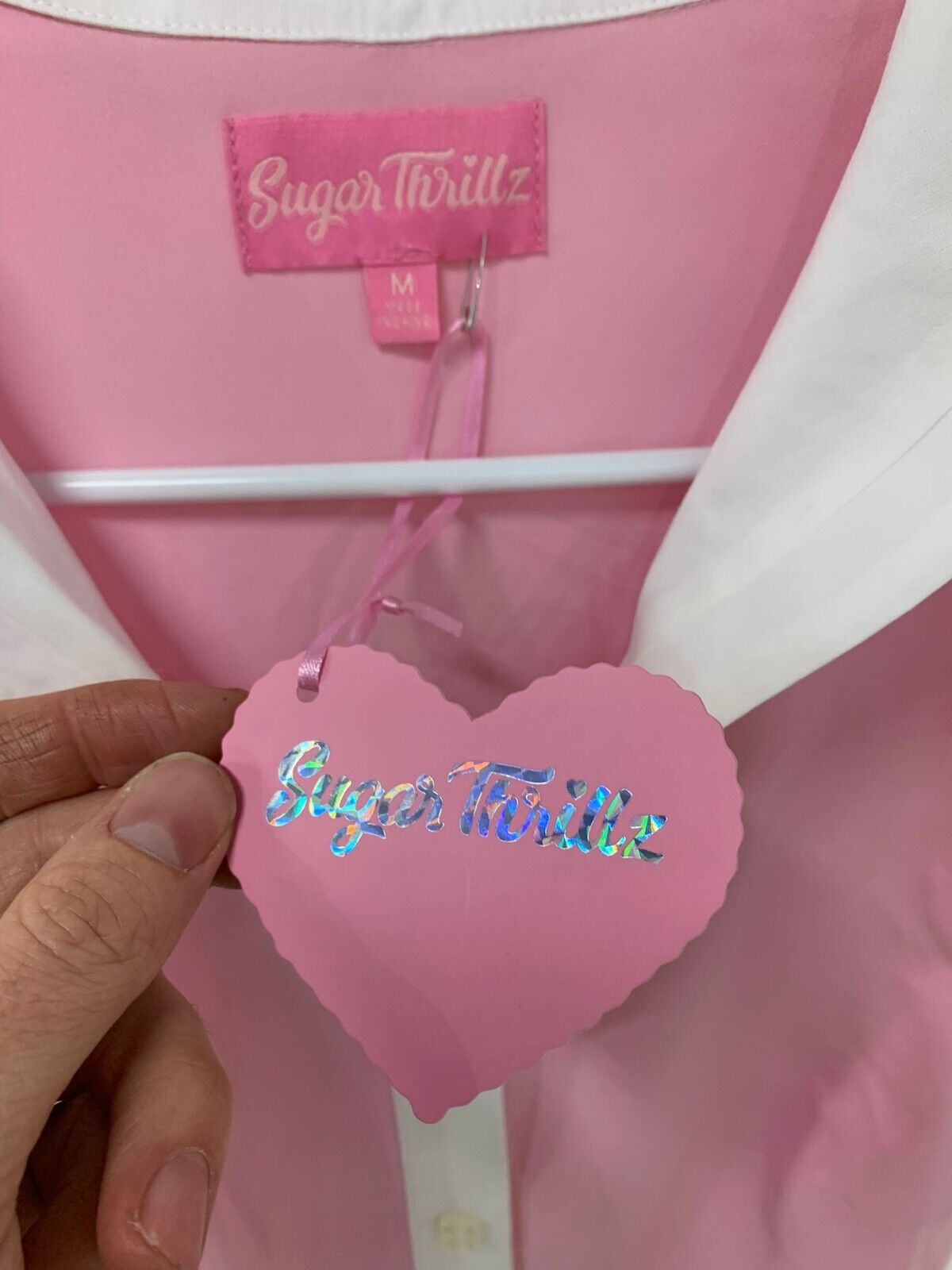 Sugar Thrillz Dolls Skill Womens M Satin Pink Scouts Honor Skater Dress