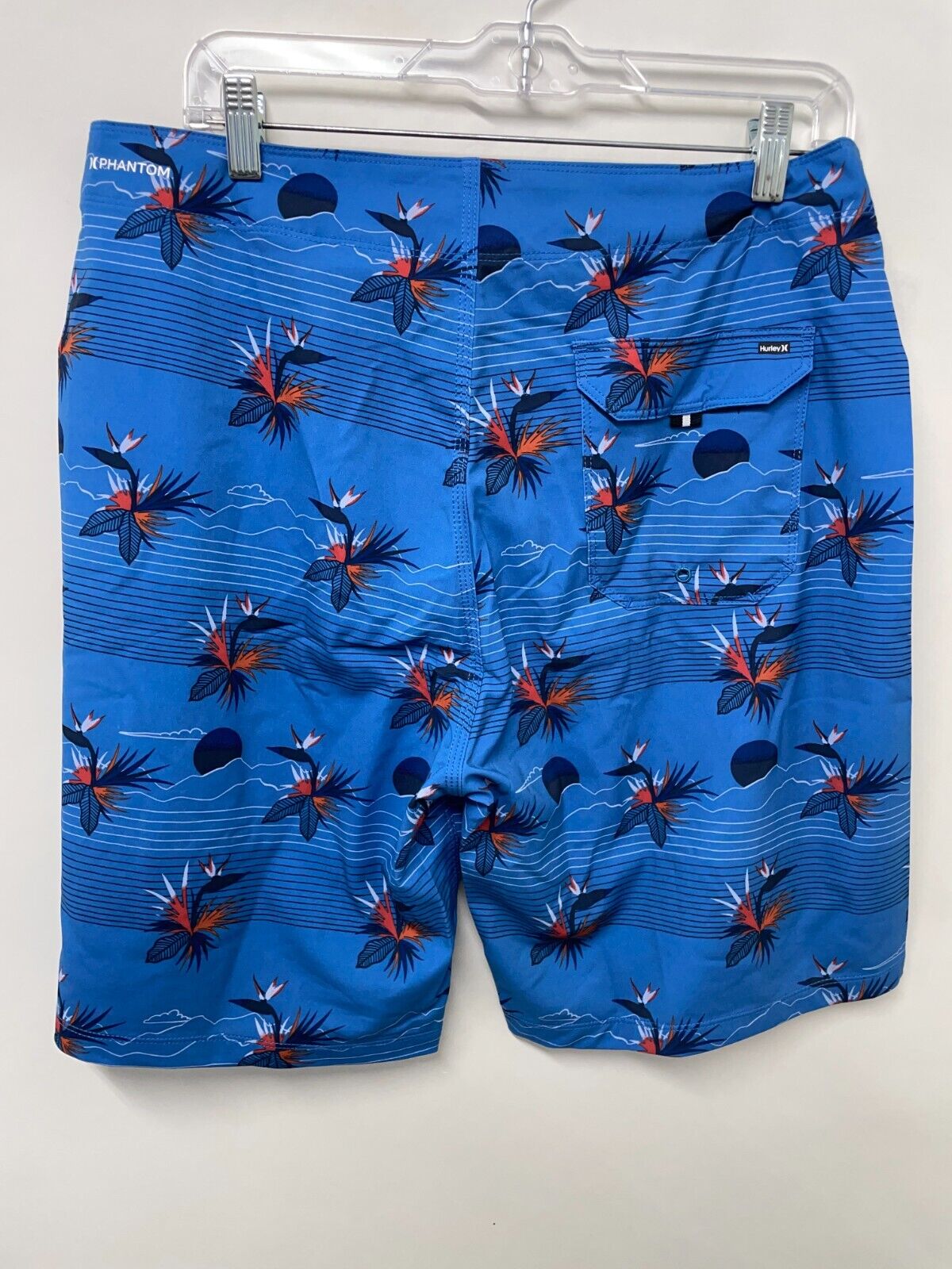 Hurley Mens 32 Phantom Weekender Boardshorts 20" Blue Straight Leg MBS0010520