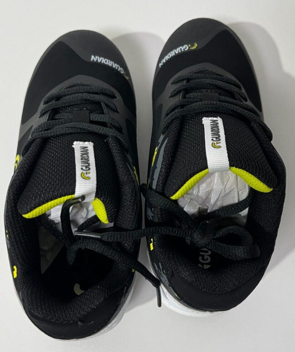 Guardian Youth Size 2 Blaze Lime Lace Up Low Top Baseball & Softball Cleat Black