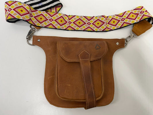 Ixchel Womens Leather Purse Fanny Pack Crossbody Belt Waist Bag Brown Purse
