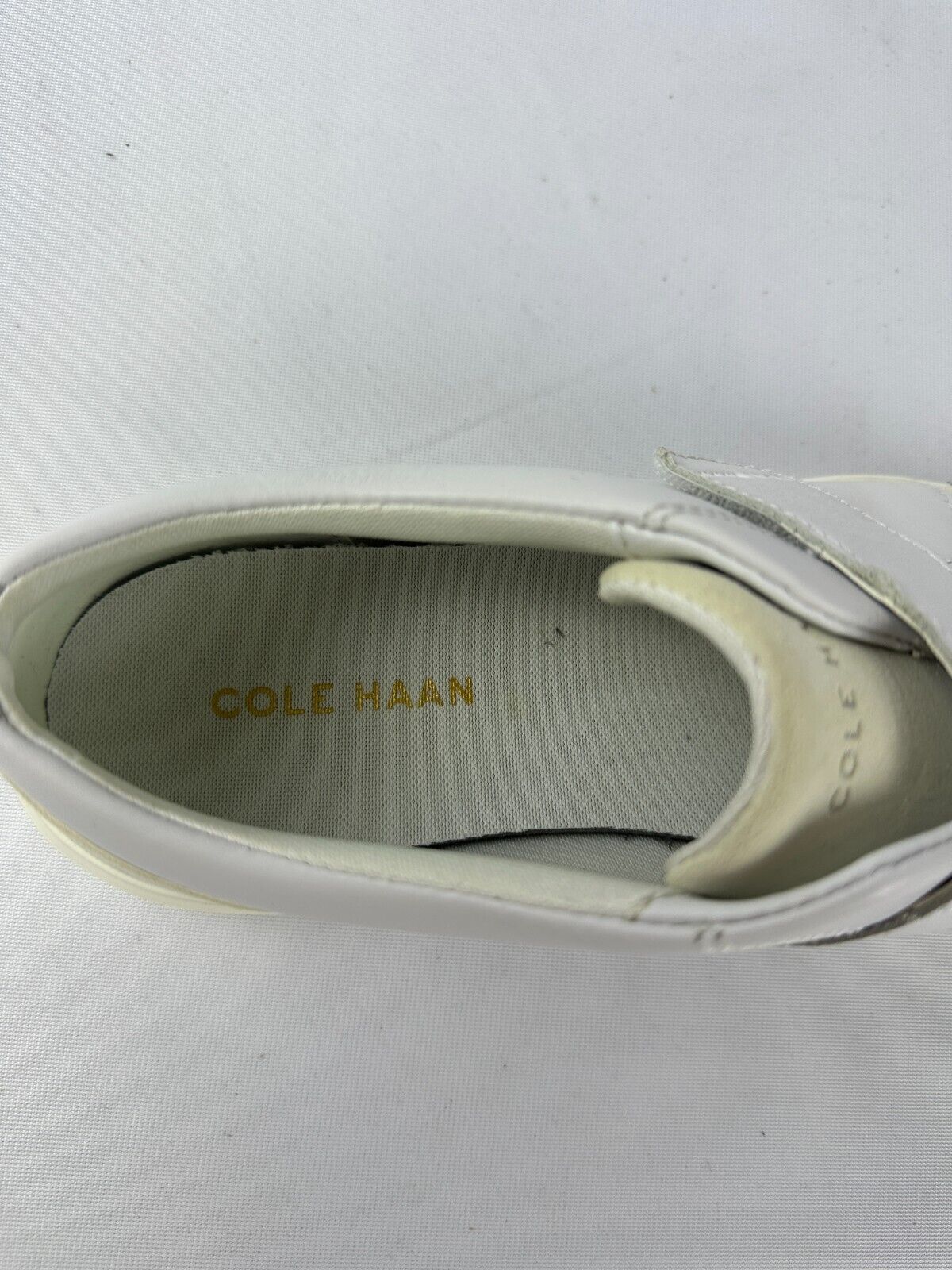Cole Haan Mens 8.5 Monk Strap Leather City Sneakers White Crosscourt W21760