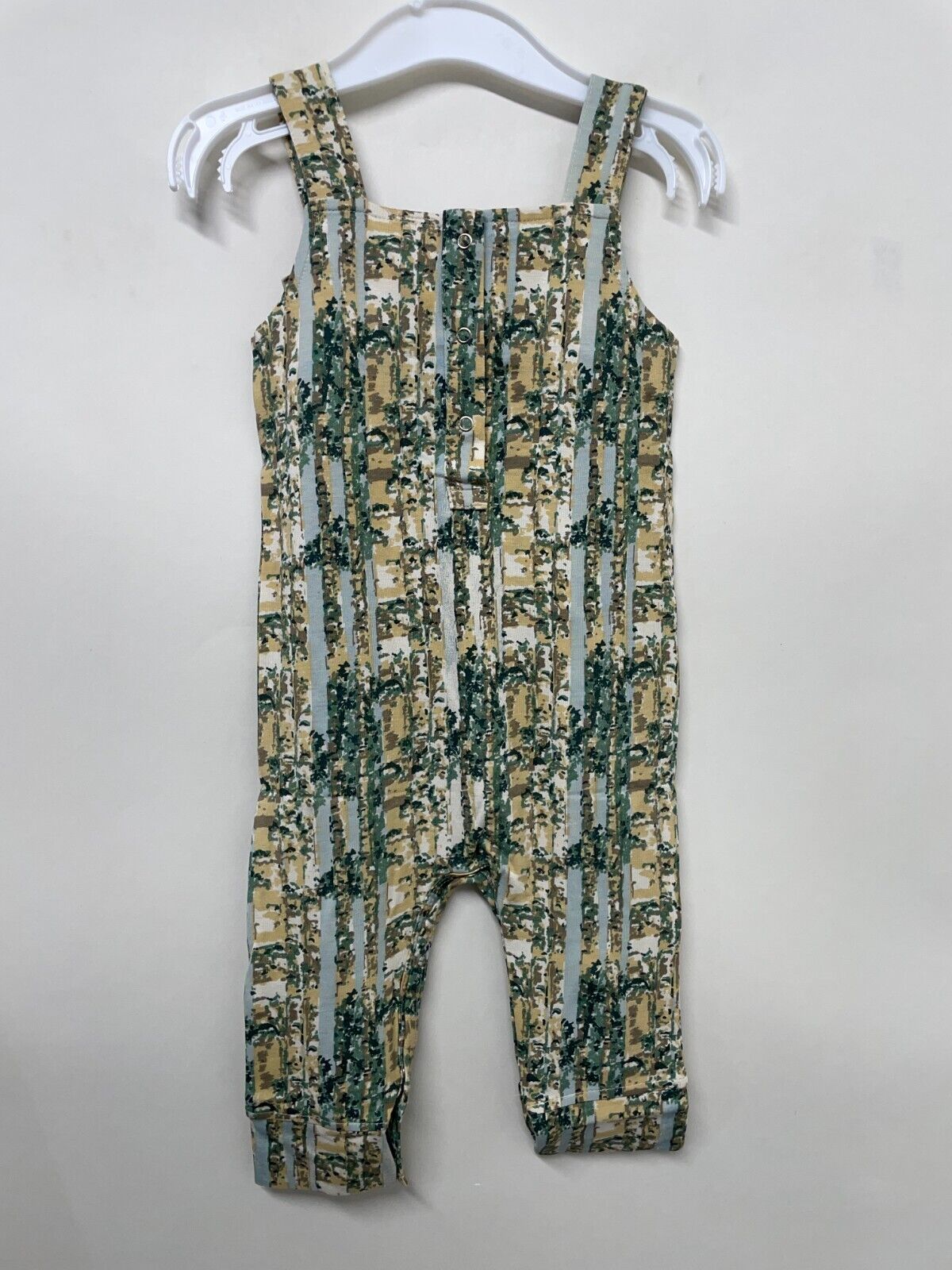 Kate Quinn Baby 6-12m Tie Overall Jumpsuit Country Forest Bamboo Knot-Ties NWT