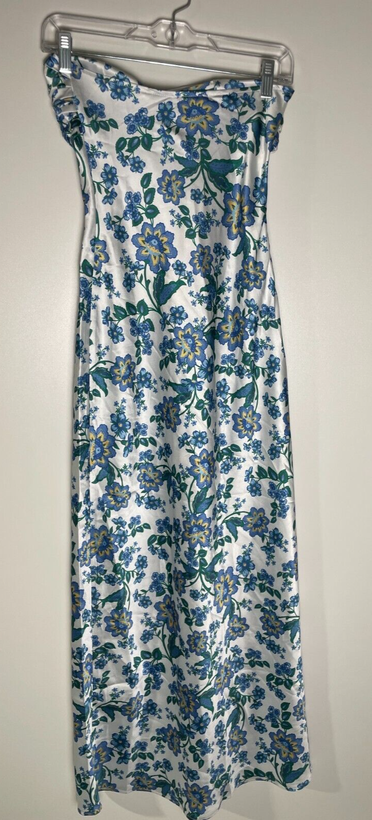 Beginning Boutique Women's 2 Ashley Blue Floral Formal Maxi Dress ED-21-147-BBX9