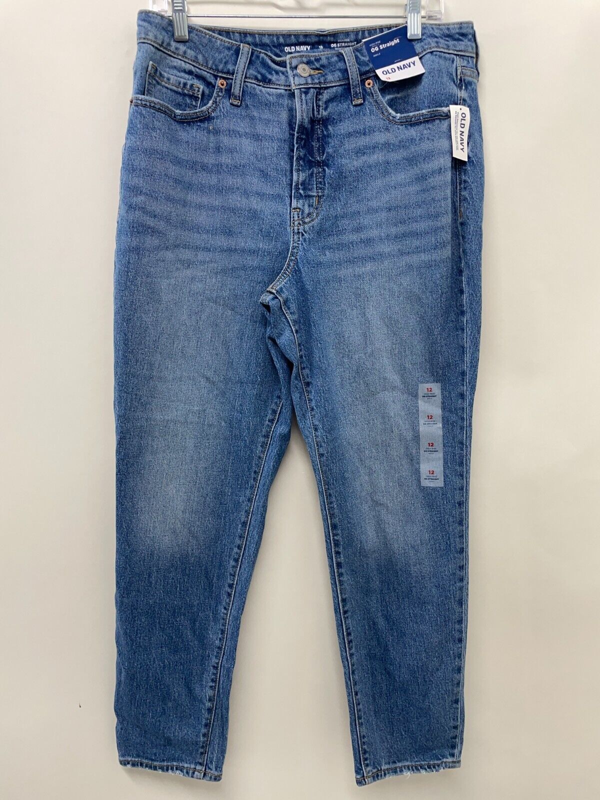 Old Navy Womens 12 High-Waisted OG Straight Ankle Jeans Secret-Smooth Pockets