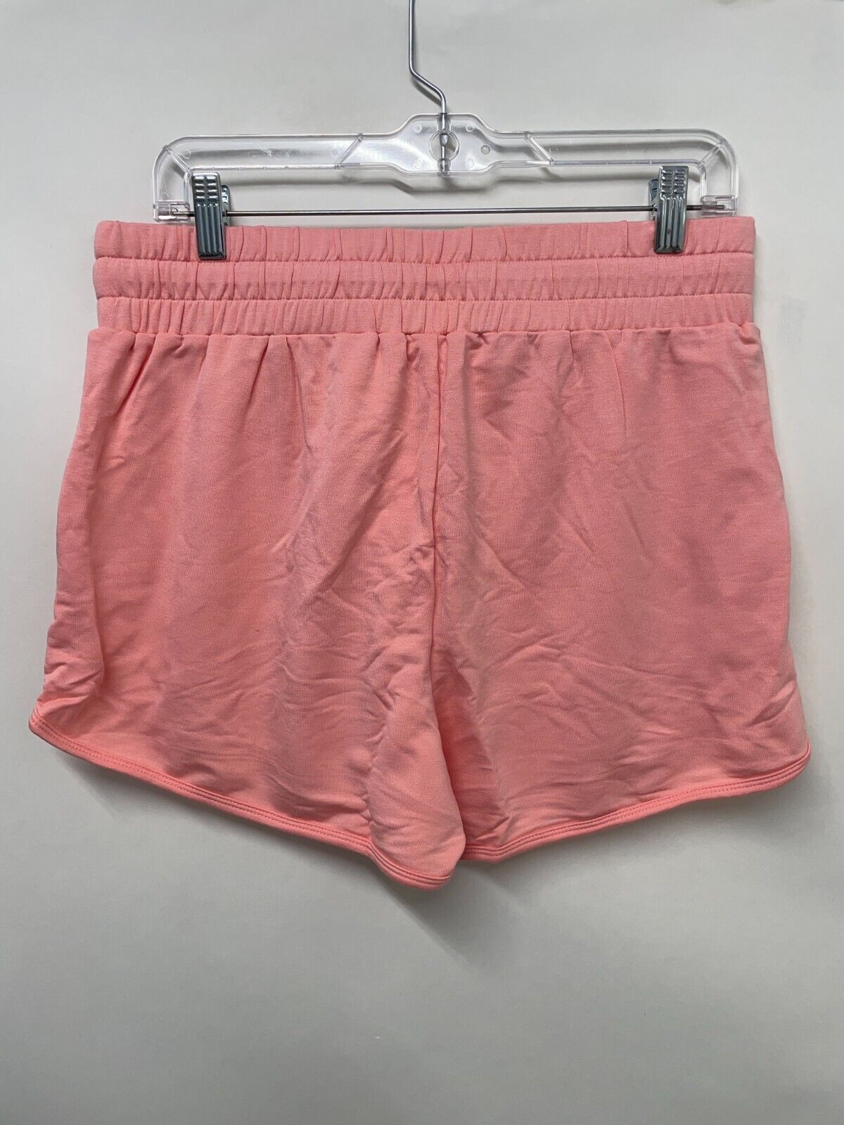 Fabletics Womens L Lounge Terry Gym Short Pink Dust Curved Hem SO2149154-7352
