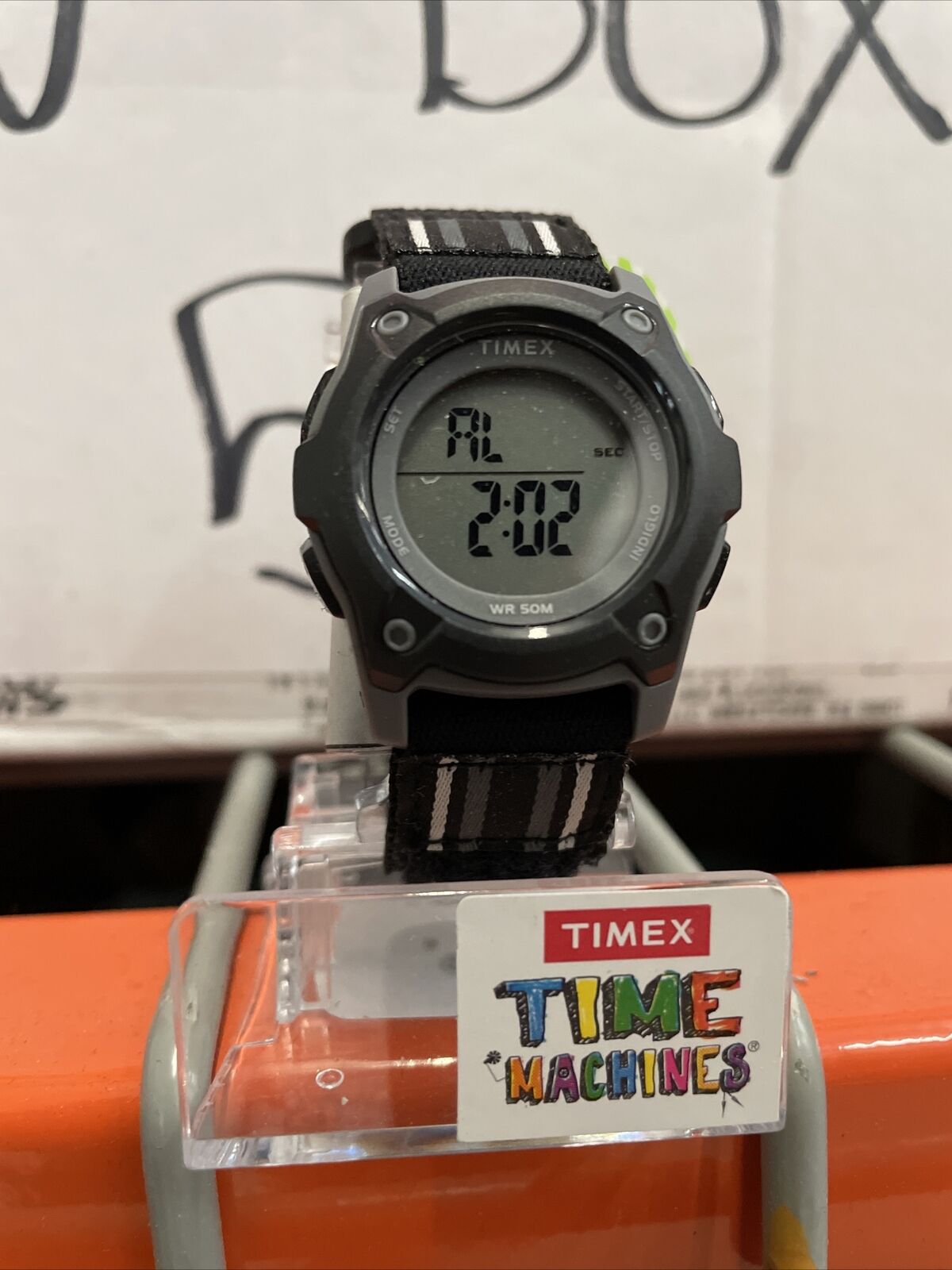 Timex Kid's Time Machines Watch, Black Wrapstrap, Indiglo, Alarm, TW7C26400
