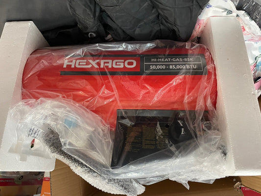 HEXAGO 85,000 BTU Adjustable Portable Liquid Propane Gas Forced Air Heater 85k