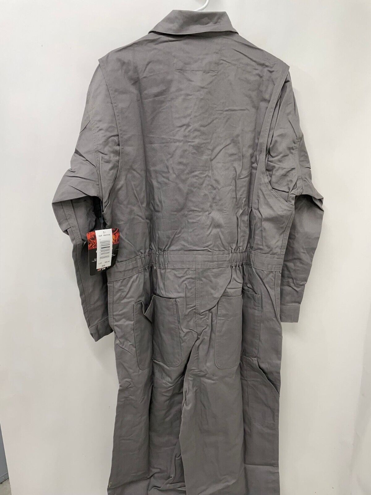 Key FR Mens 46R Flame Resistant Contractor Unlined Coveralls Gray Work