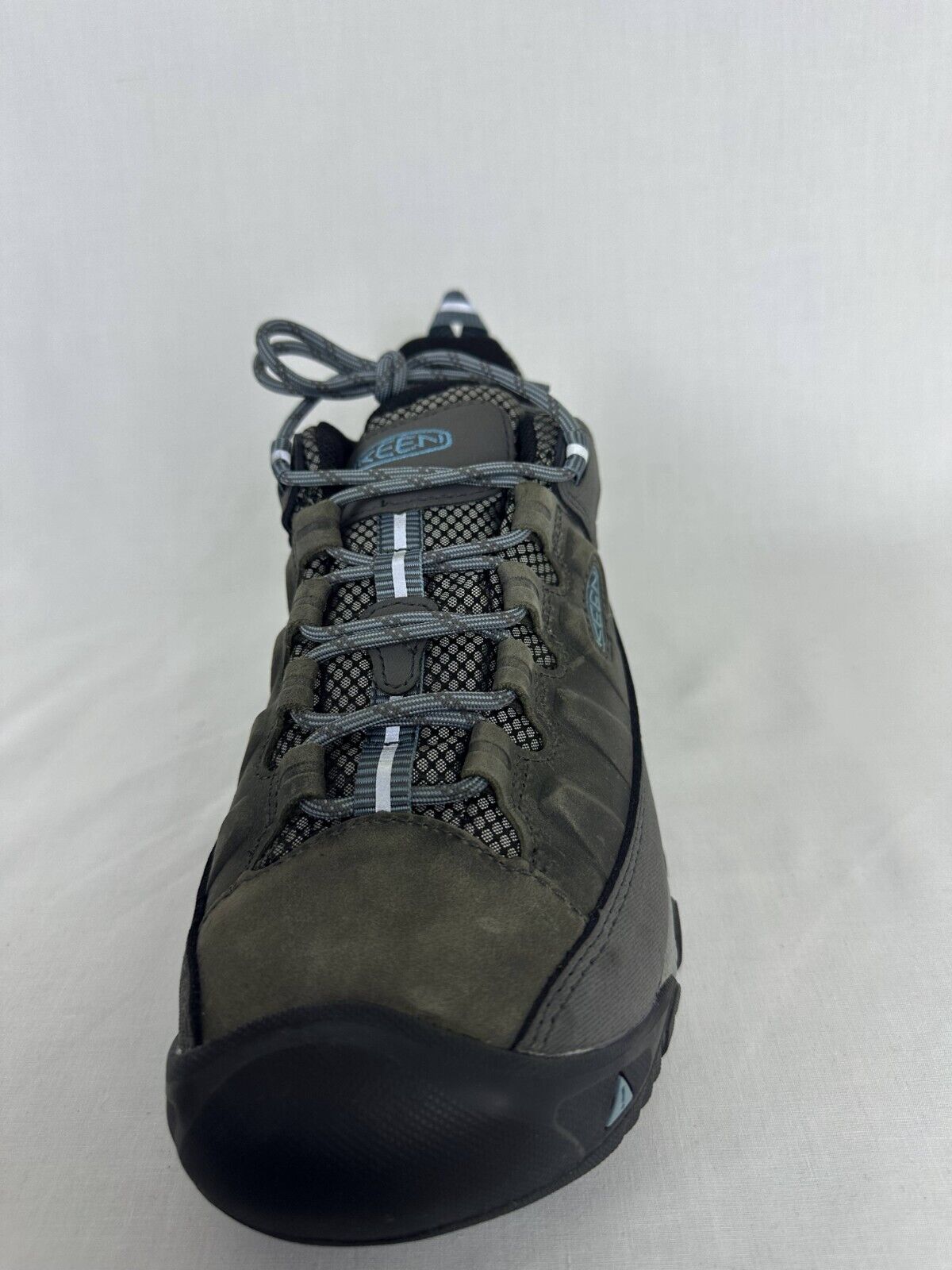 Keen Mens 10.5 Targhee III Waterproof Hiking Boots Magnet/Atlantic Blue 1023038