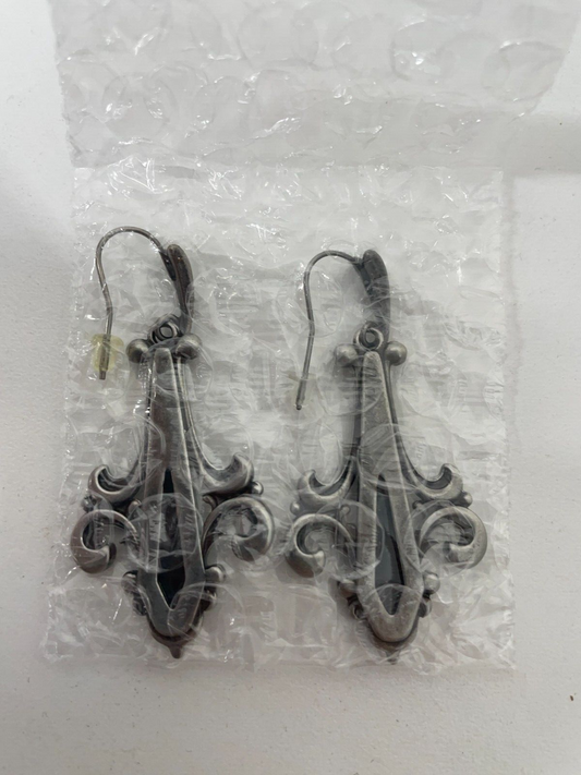Killstar Women's Agrippa Earrings Silver KSRA001370 Goth-Deco Alloy Metal NWT