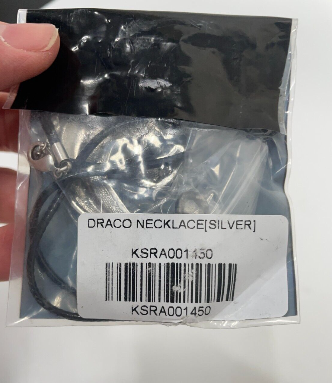 Killstar Women's Draco Pendant Necklace Silver Metal Dragon KSRA001150 NWT