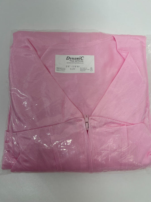 Dynamic Cap and Gown 5'6"-5'8"FF Pink 51FF W/ Tassel High School Graduation