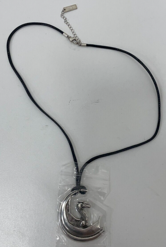 Killstar Women's Draco Pendant Necklace Silver Metal Dragon KSRA001150 NWT