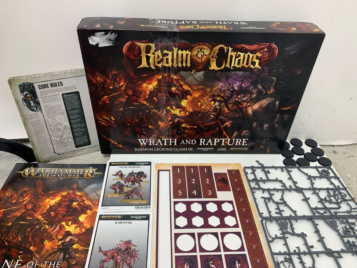 Realm of Chaos Wrath and Rapture Box Set Parts & Pieces 40K Warhammer Board Game